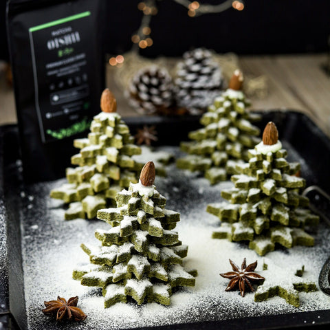 Matcha Christmas Tree Cookies - Matcha Oishii