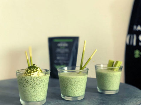 Matcha Groene Thee Chiapudding - Matcha Oishii