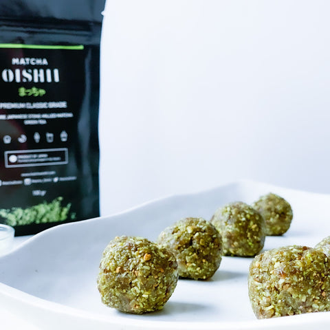 Matcha Green Tea Energy Balls - Matcha Oishii