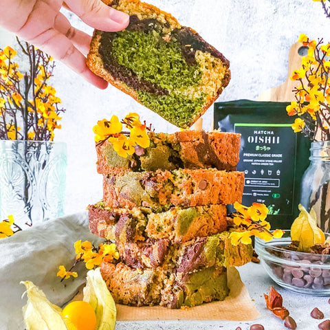 Matcha Marble Pound Cake - Matcha Oishii