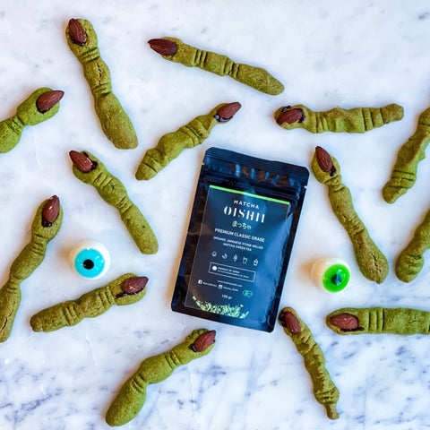 Matcha Witch Fingers Recept Koekjes voor Halloween - Matcha Oishii