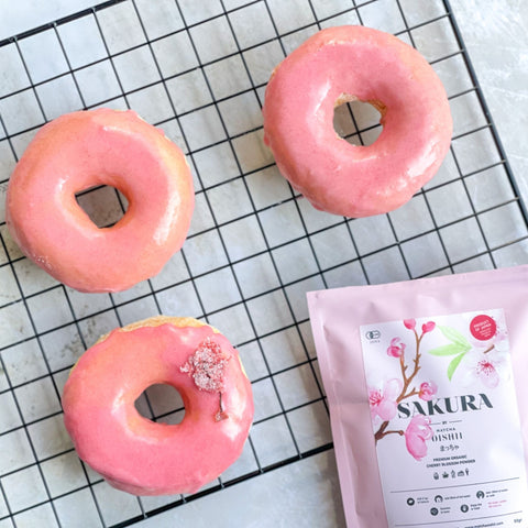 Sakura Doughnuts Cherry Blossom Recipe - Matcha Oishii