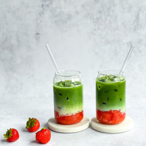 Strawberry Matcha Latte - Matcha Oishii