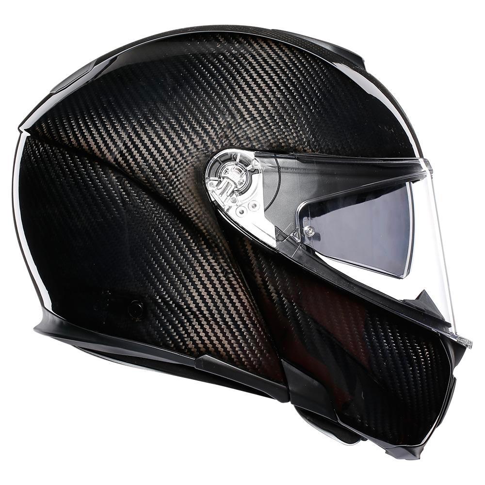 agv carbon flip front helmet