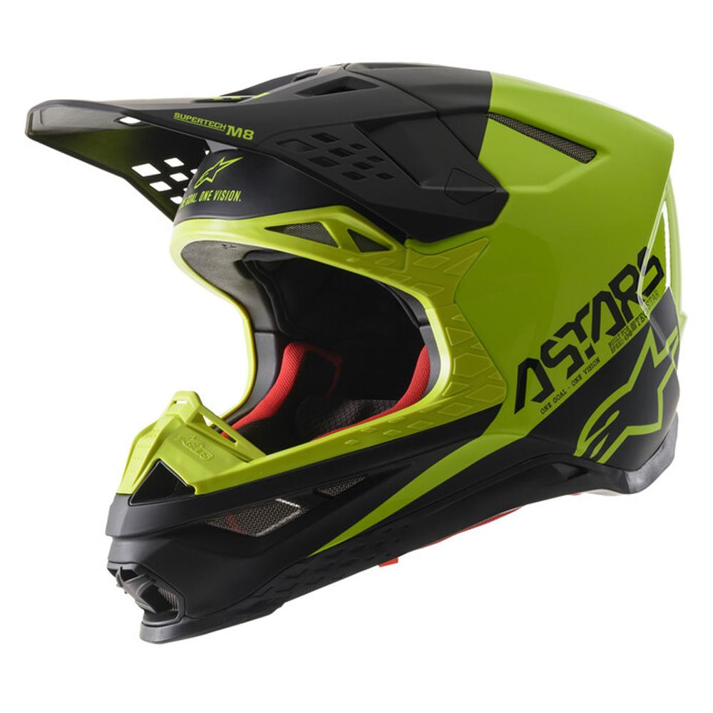 green motocross helmet