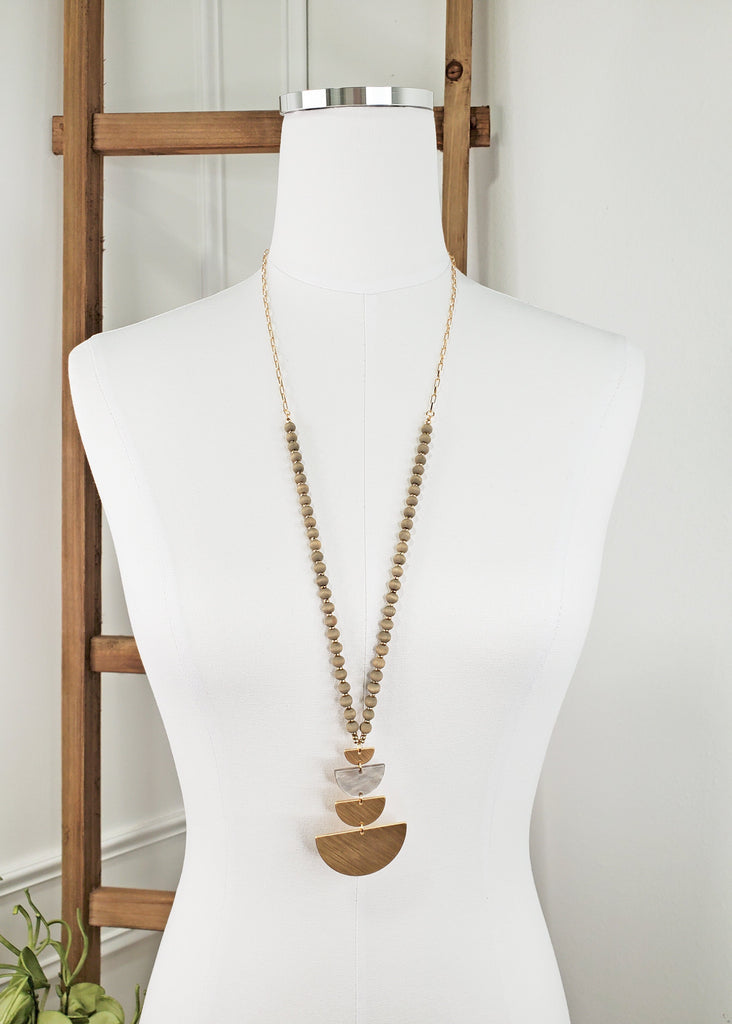 Tiered Half Circle Beaded Necklaces - 4 Colors!