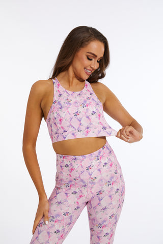Valentine's Day Workout Outfits Gentle Pink Rose Set