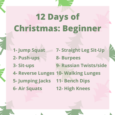 12 Days of Christmas Workout Plan