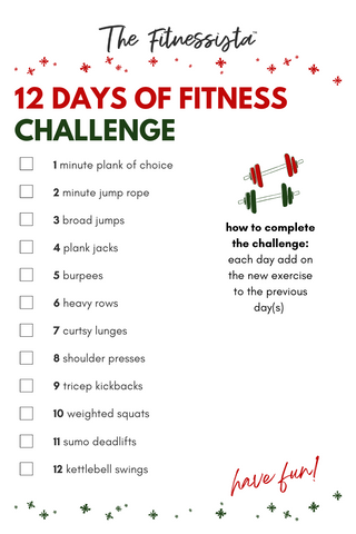 12 Days of Christmas Workout Plan