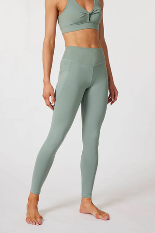 yoga gift ideas: SILVERWIND HeyCloud High-waisted Pocket Leggings - Sage Green