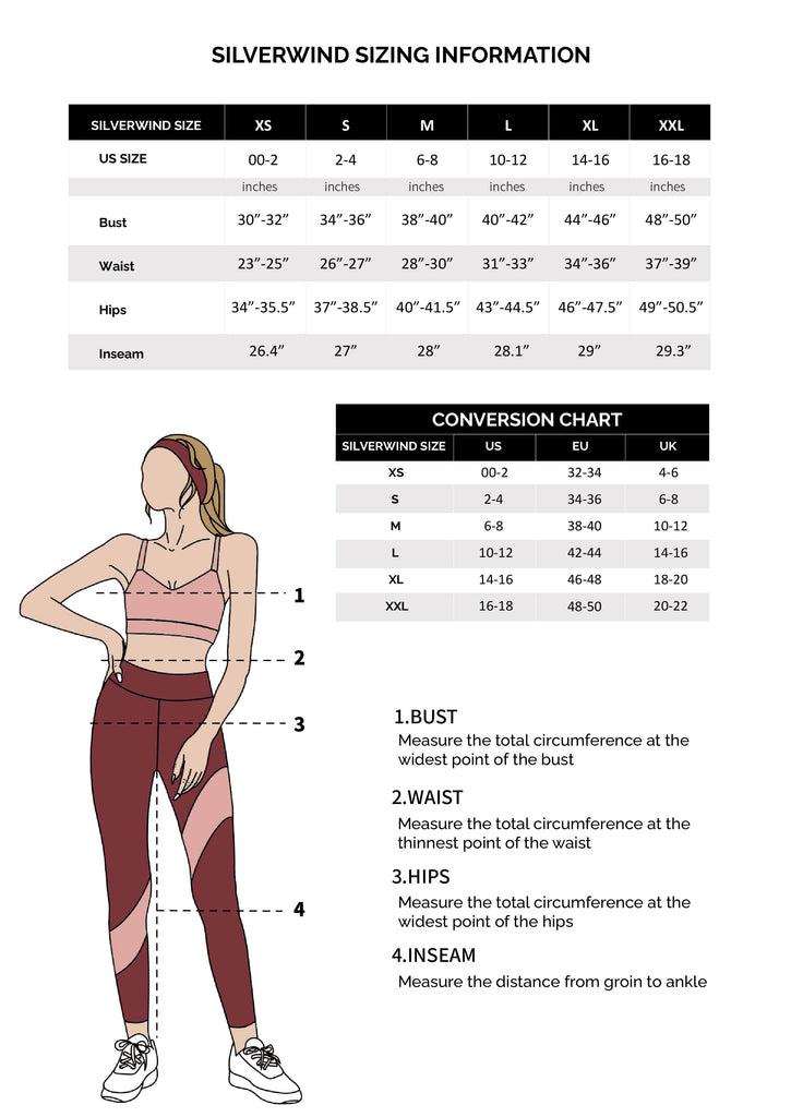 SILVERWIND Size Chart