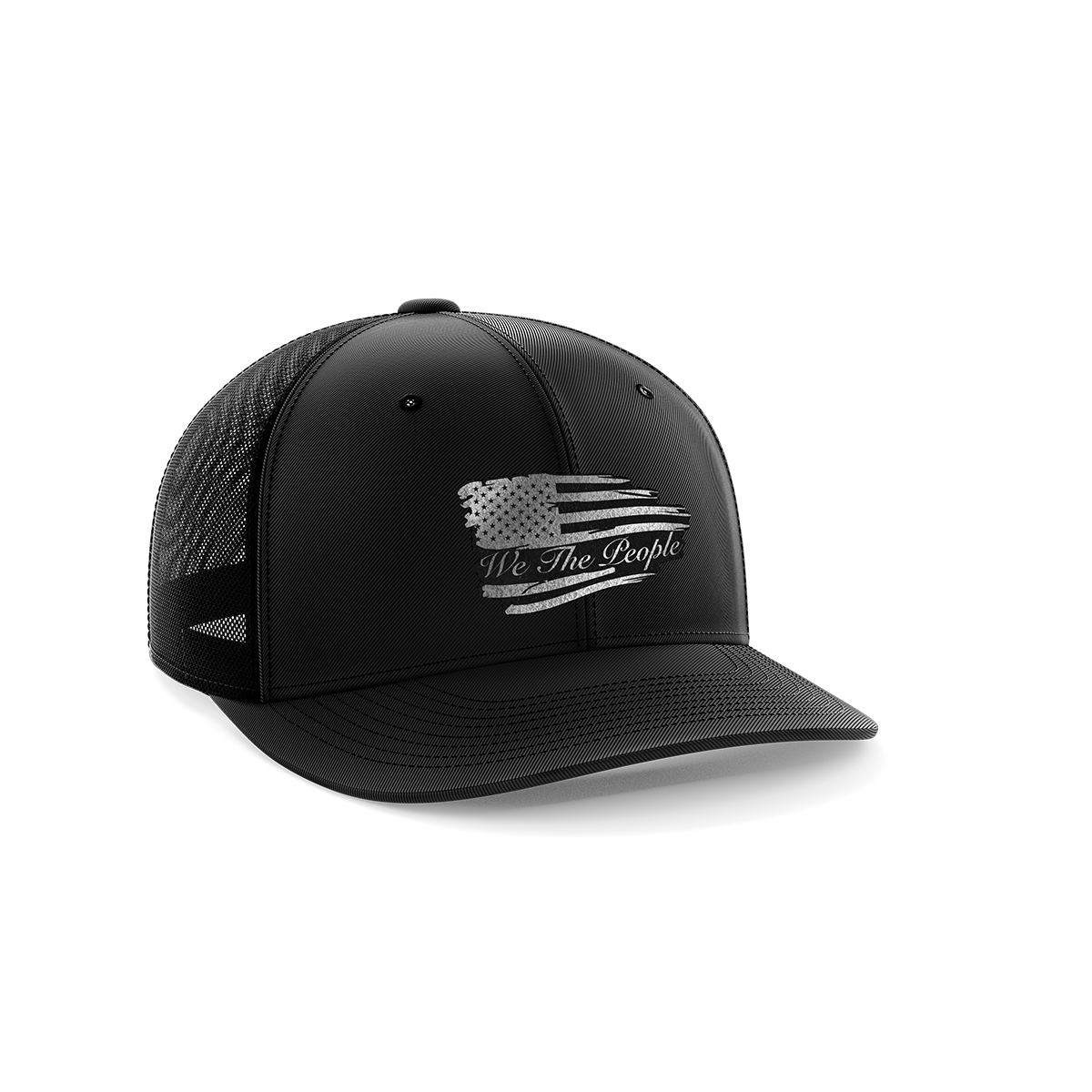 Torn Flag We The People Leather Patch Hat