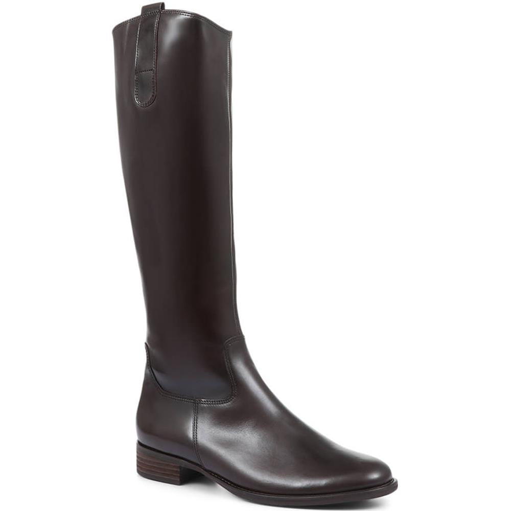 Gabor - Women's Chocolate Slim Fit Brook Leather Riding Boots - Size US: 5/ UK: 3/ EU: 36 product