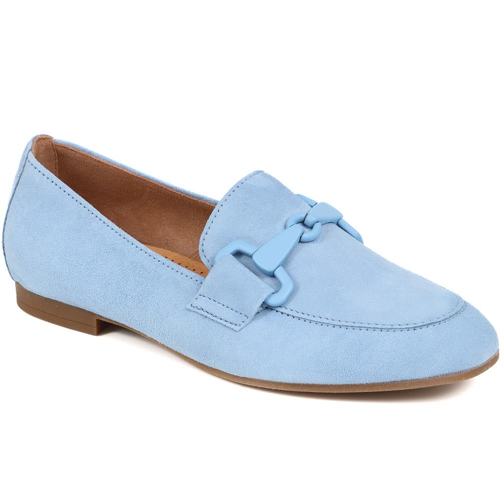 Gabor - Women's Powder Blue Jangle Suede Buckle Loafers - Size US: 5/ UK: 3/ EU: 36 product