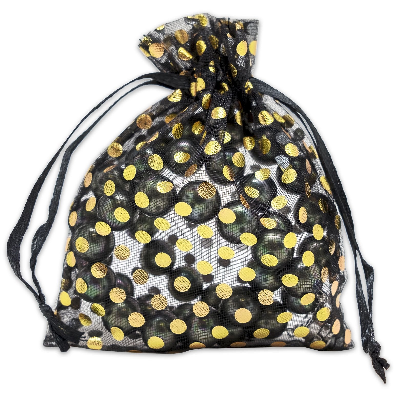 gold polka dot gift bags