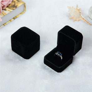 5 Pack Black Velvet Ring Insert Display Jewelry Storage Box, 100
