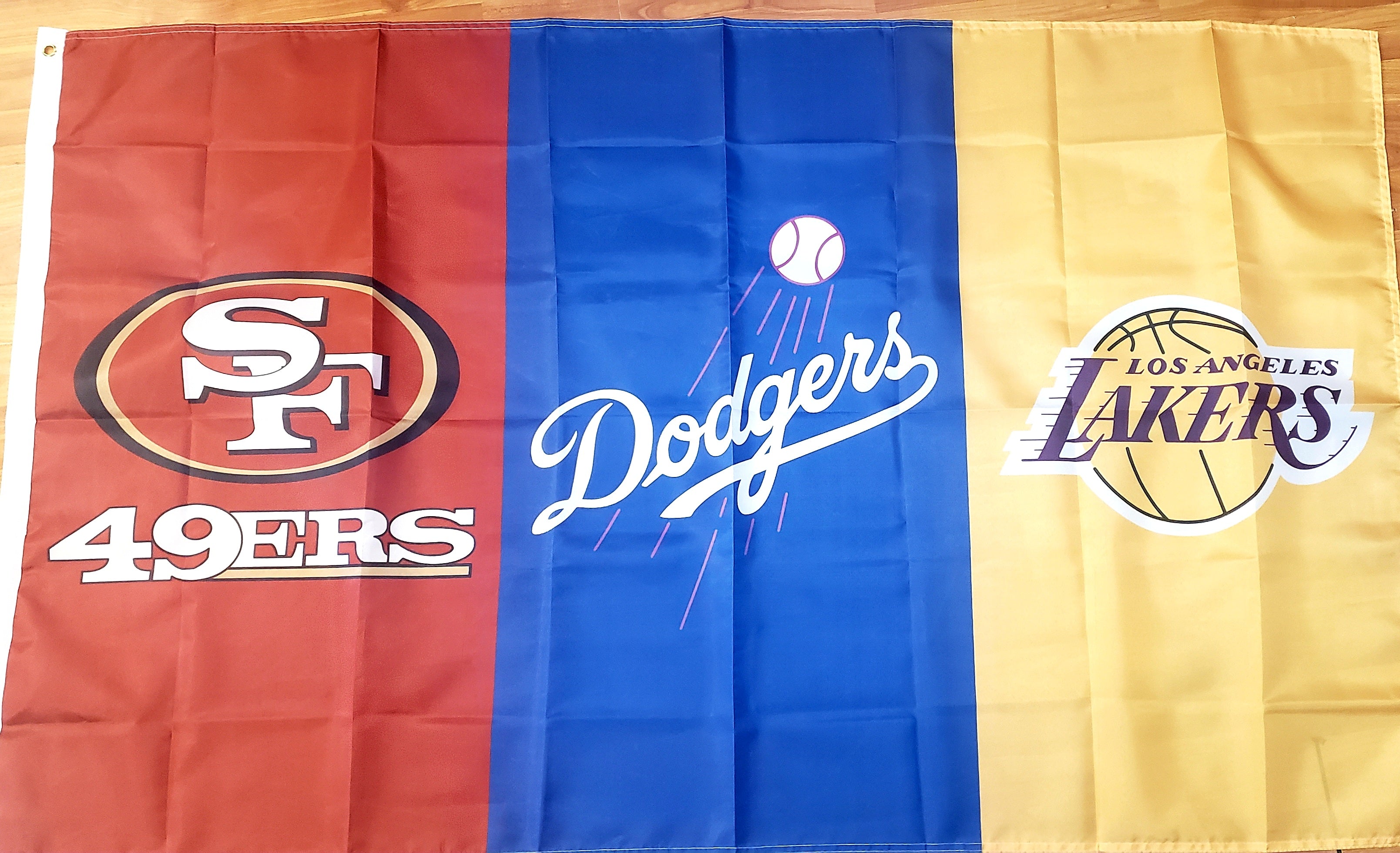 Los Angeles Dodgers LA Lakers Dos Angeles City of Champions 3x5 Flag