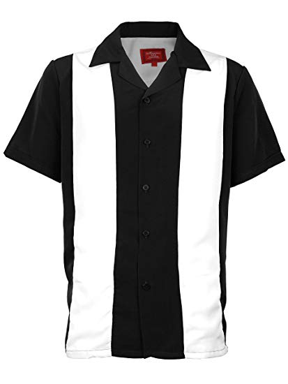 Black & White Striped Retro Bowler Shirts | Chicano Spot