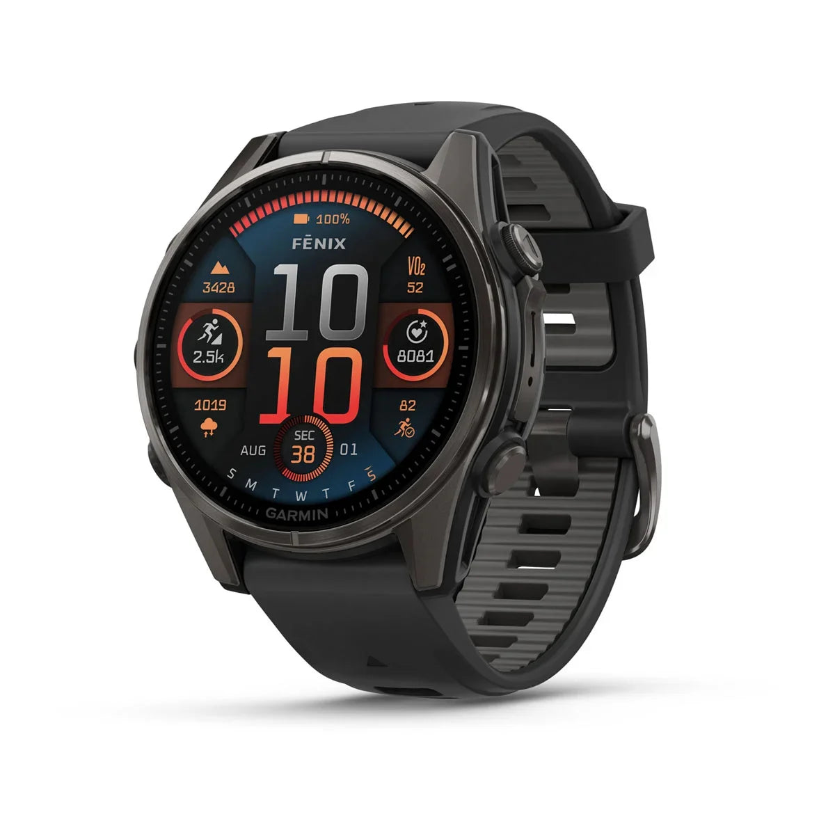 Smart Watch fēnix® 8 Garmin – 43mm Amoled Sapphire Carbon Gray