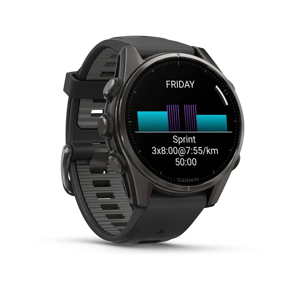 Smart Watch fēnix® 8 Garmin – 43mm Amoled Sapphire Carbon Gray