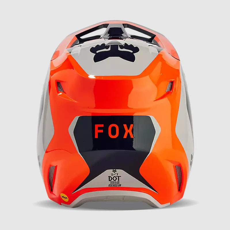 Casco Moto Fox Niño V1 Nitro Naranjo