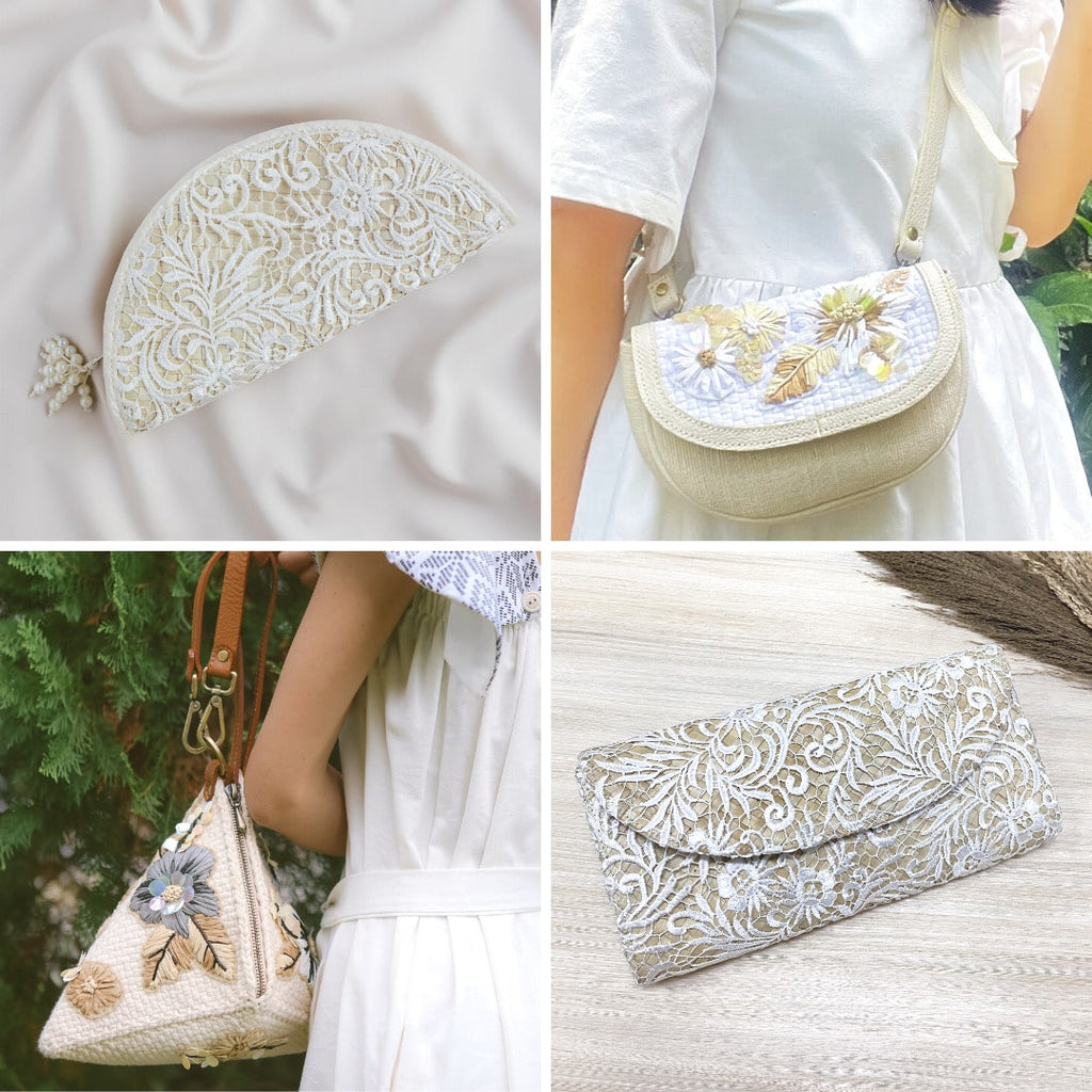 Floral wedding purses & clutches designed & handcrafted in the Philippines