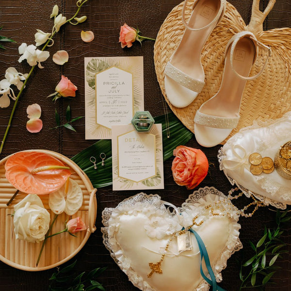 For the wedding of Pricilla & July, they pulled inspiration from the Philippines to design every detail floral arrangements, wedding ceremony, jewelry, and more.