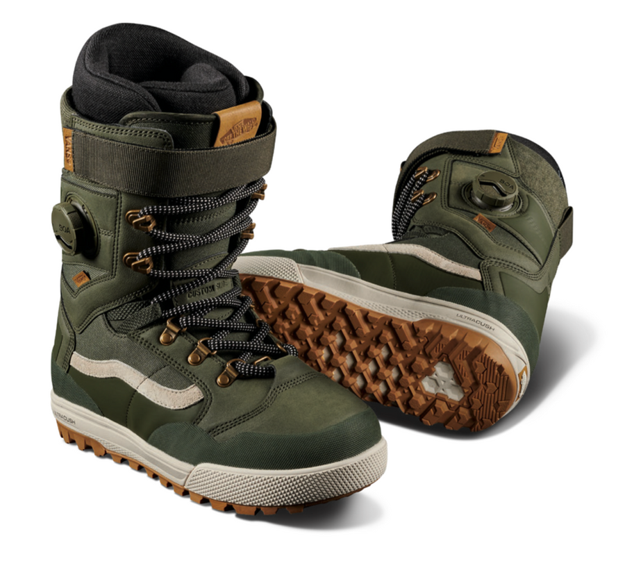 The Vans Luna Ventana Pro Womens Snowboard Boot in Olive 2024 M I L O