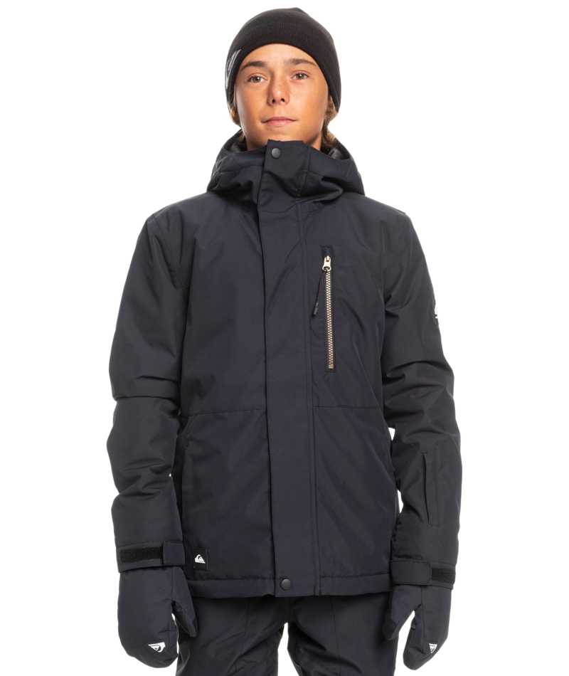 The Quicksilver Mission Solid Kids Snow Jacket in True Black 2023 – M I ...