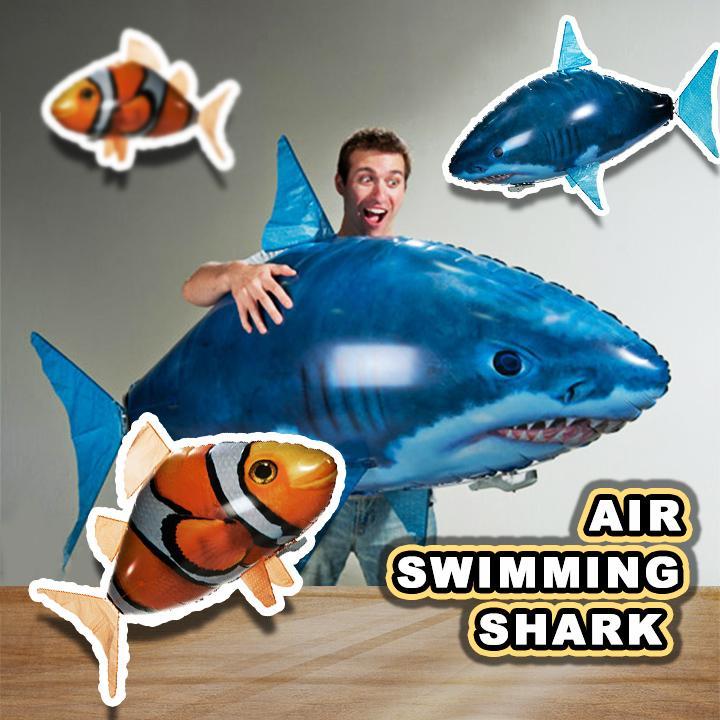 air swimming shark
