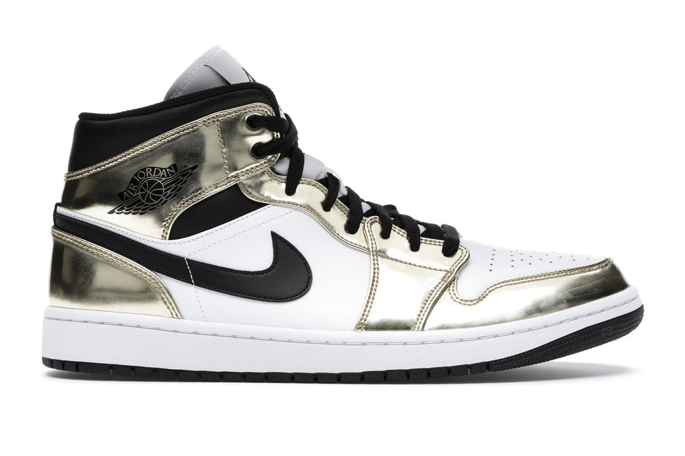 black white and gold retro jordans