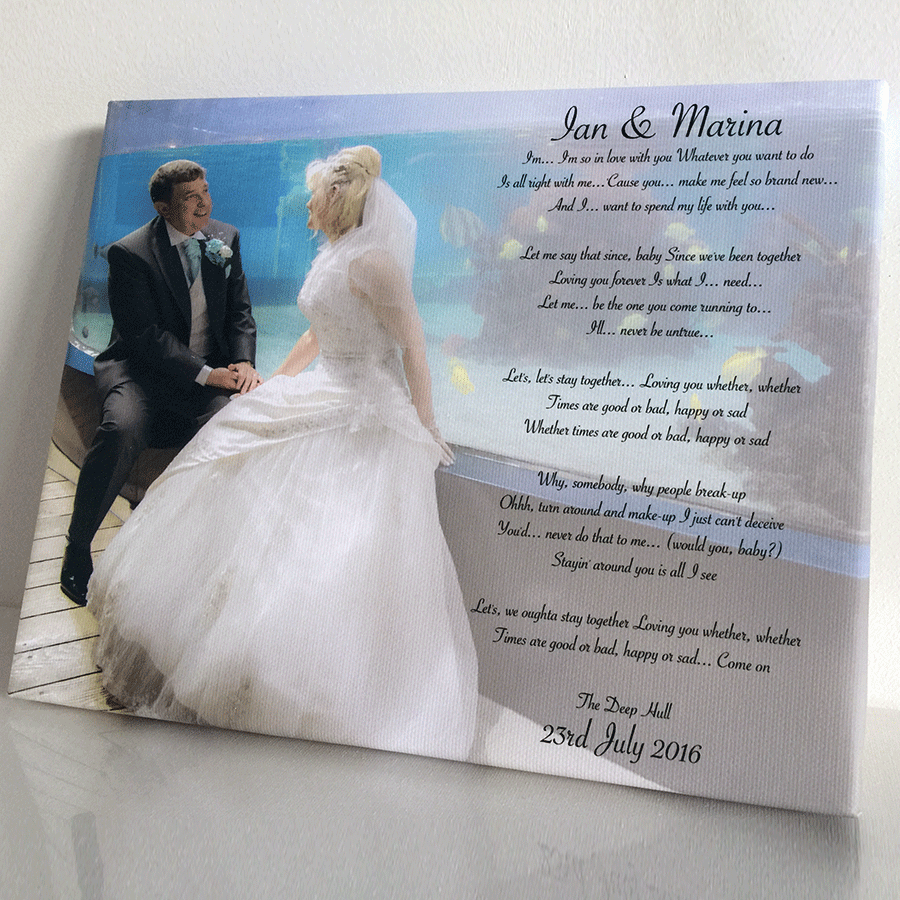 Personalised Wedding First Dance Song Keepsake Anniversary Gift