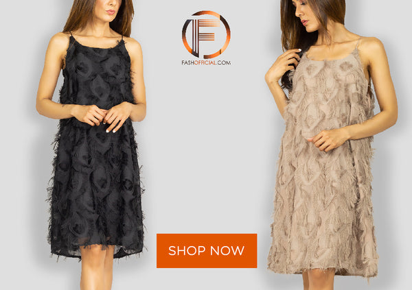Fash Nude feather dresses