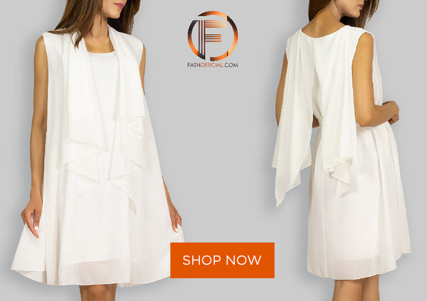 Fash Official Shimmer and Shake in this Endless Styling White Short Dress