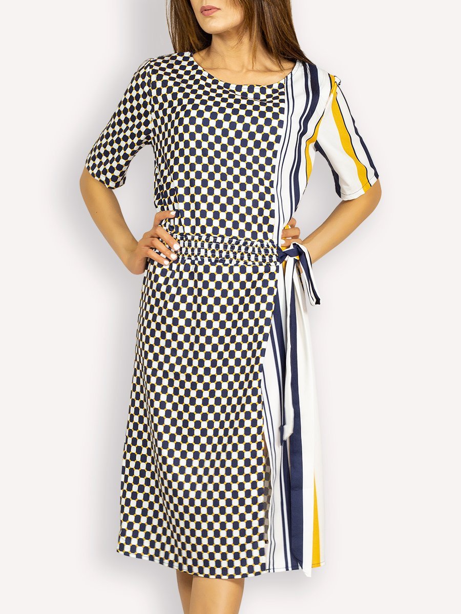 short checkered dress
