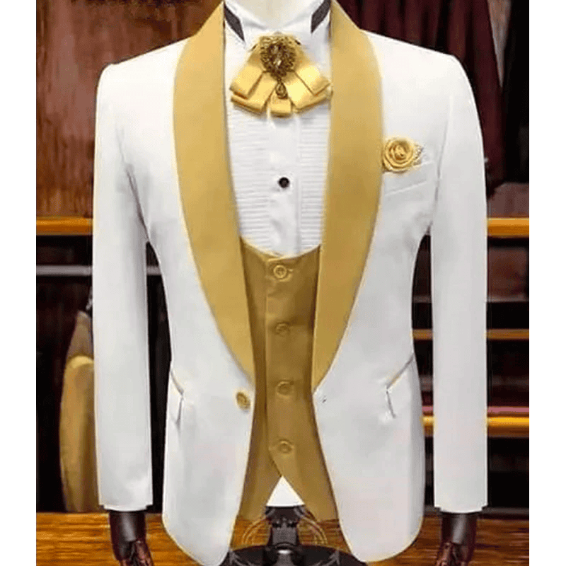 Sparkly Gold Sequin Tuxedo Blazer | Men Suits for Prom | Allaboutsuit