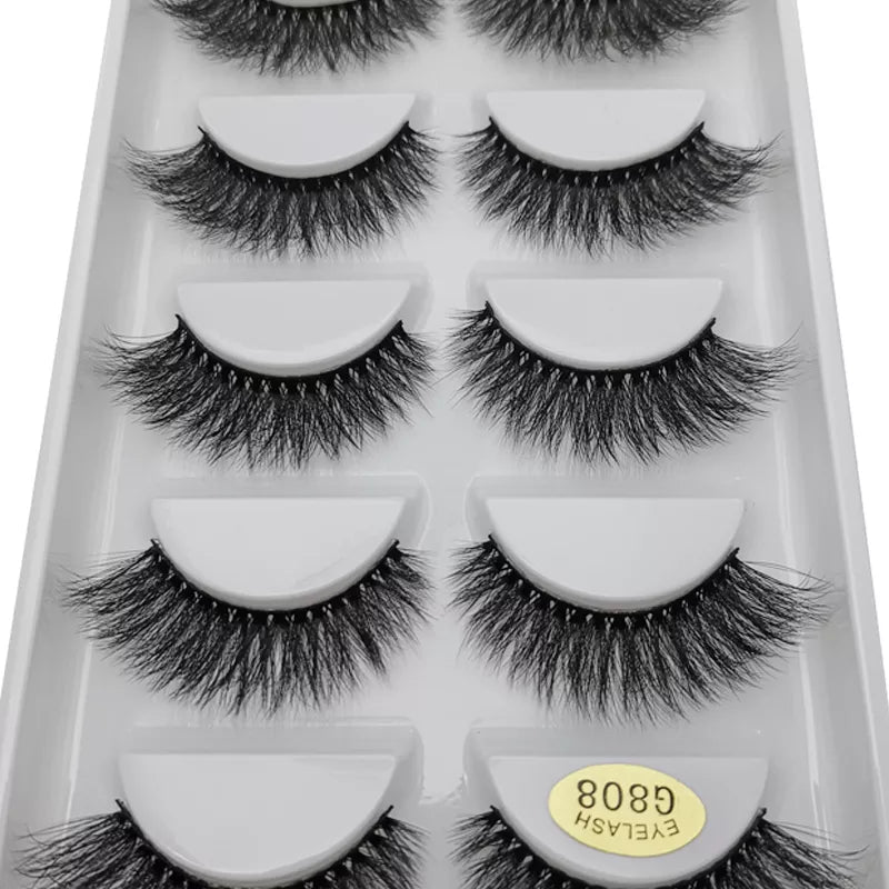 5/3pairs makeup eyelashes soft fluffy lashes false eyelashes dramatic 3d mink lashes lash extension make up 3d cilios faux cils