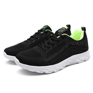 Men's Lace Up Knit Sneakers Casual Outdoor Athletic Running Walking Gym Sports Outdoor Male Women Breathable Shoes - MartLion