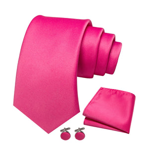 30 Style Colors Solid polyester Ties for Men's Pocket Square Cufflinks Gift Wedding Party Accessories 8cm Necktie Set - MartLion