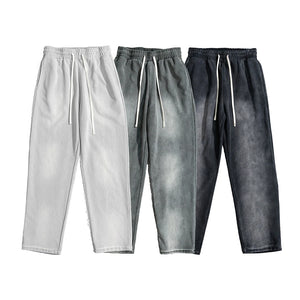 Winter Men's Washed Fleece Pants Warm Straight Trousers - MartLion