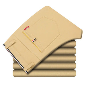 Men Classic Suit Pants Color Pencil sweatpants Mens Casual Trousers - MartLion