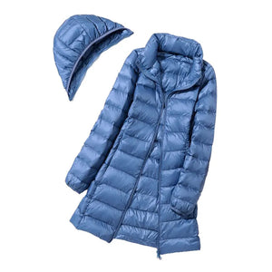 Thick Long Down Jacket Women Winter Ultra Light Down Jacket Women With Hooded Down Coat Female Hat Detachable - MartLion