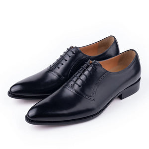 Oxford Brogue Formal Dress Men's Shoes Handmade Genuine Leather Shoes Designer Leather - MartLion