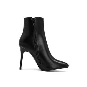 Autumn Glamour Black Blue Women Ankle Boots High Thin Heels Lady  Party Shoes - MartLion