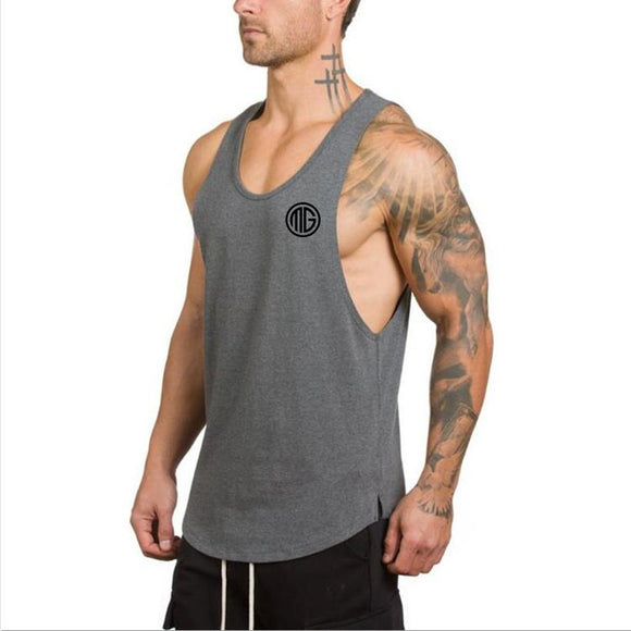 Muscle Guys Gyms Clothing Fitness Men Tank Top Mens Bodybuilding Stringers Tank Tops workout Singlet Sporting Sleeveless Shirt