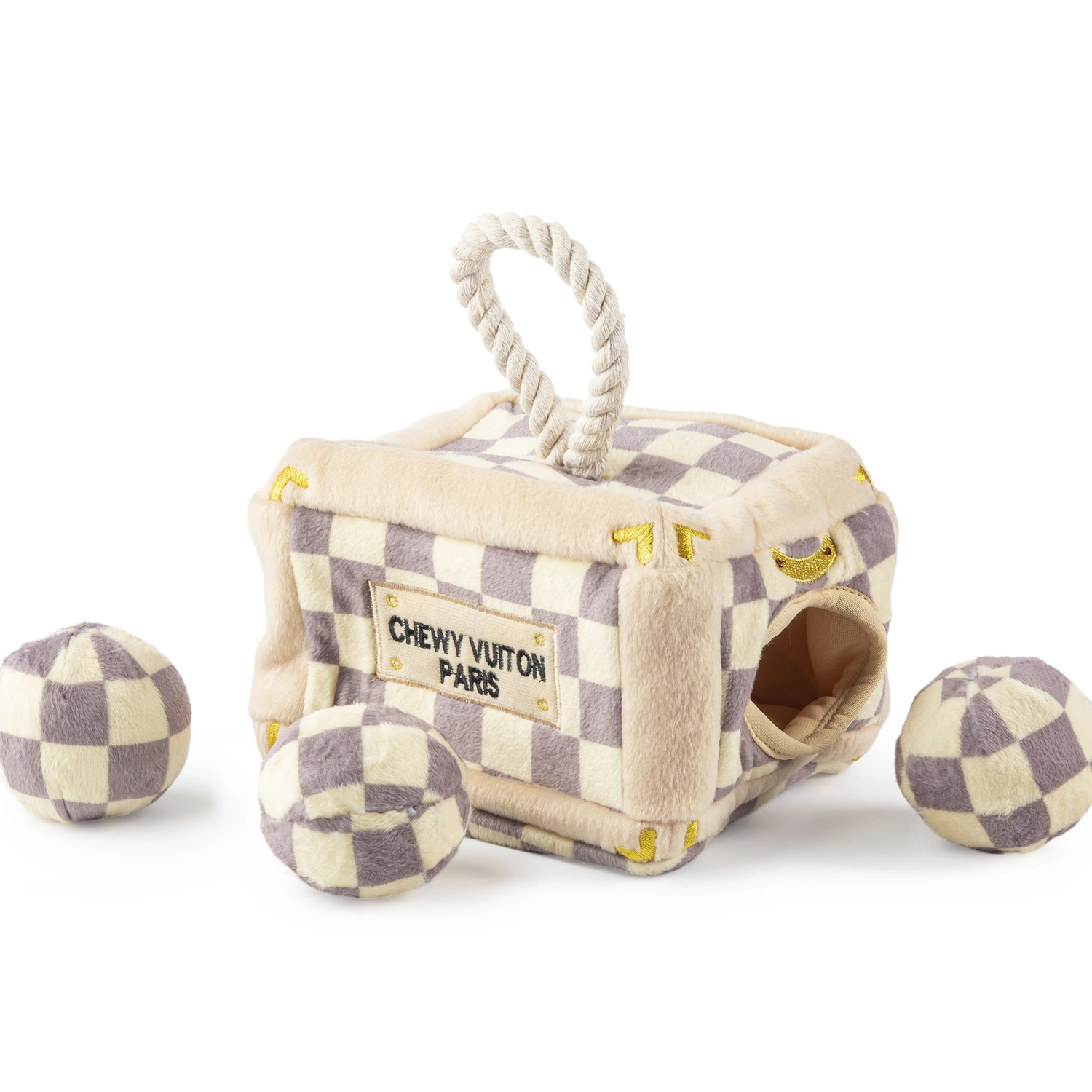 Chewy Vuiton Dog Bone: Brown – TeaCups, Puppies & Boutique