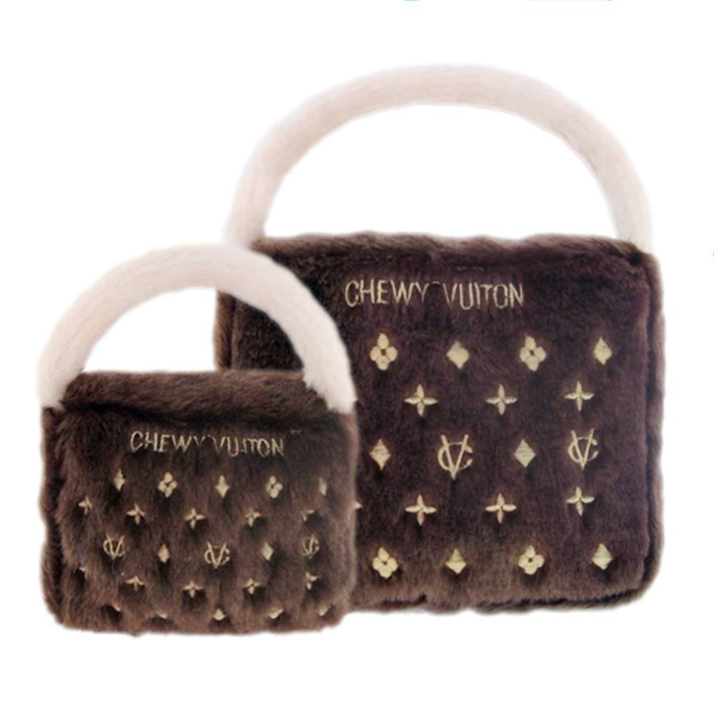 Dog Toy - Checker Chewy Vuitton Handbag