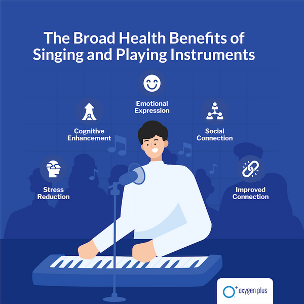 the broad health benefits of singing and playing instruments