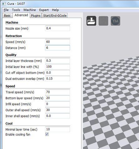 Anet ET4 Cura Configuration