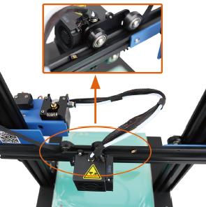 X-axis belt installation